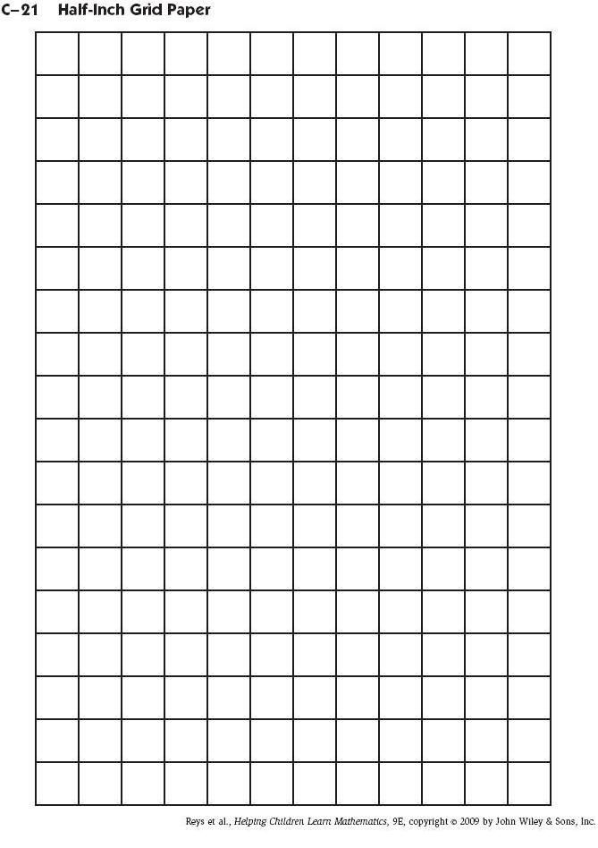 1 2 Inch Printable Graph Paper