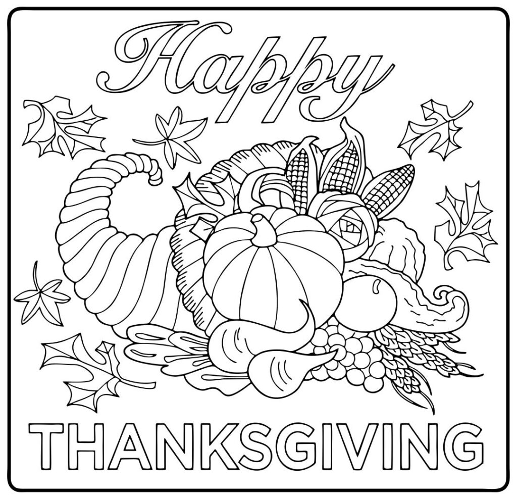 10 Best Printable Thanksgiving Coloring Pages PDF For Free At Printablee