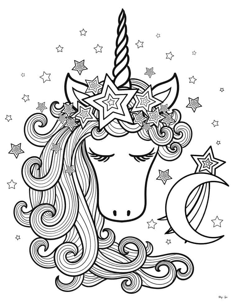 10 Magical Unicorn Coloring Pages Print For Free Skip To My Lou