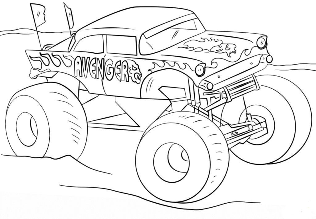 10 Monster Jam Coloring Pages To Print