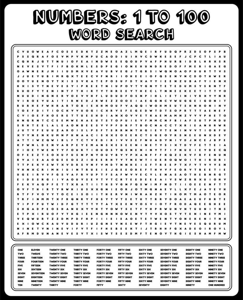 100 Word Word Searches 20 Free PDF Printables Printablee