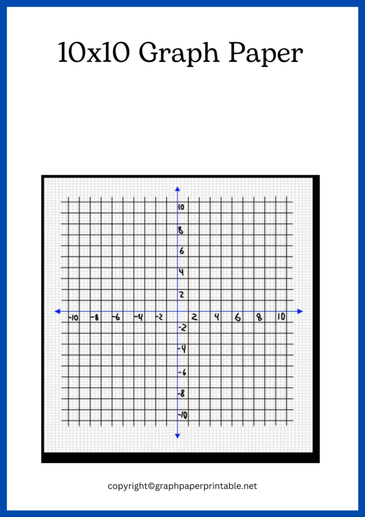 10x10 Graph Paper Grid Paper Printable Templates In PDF