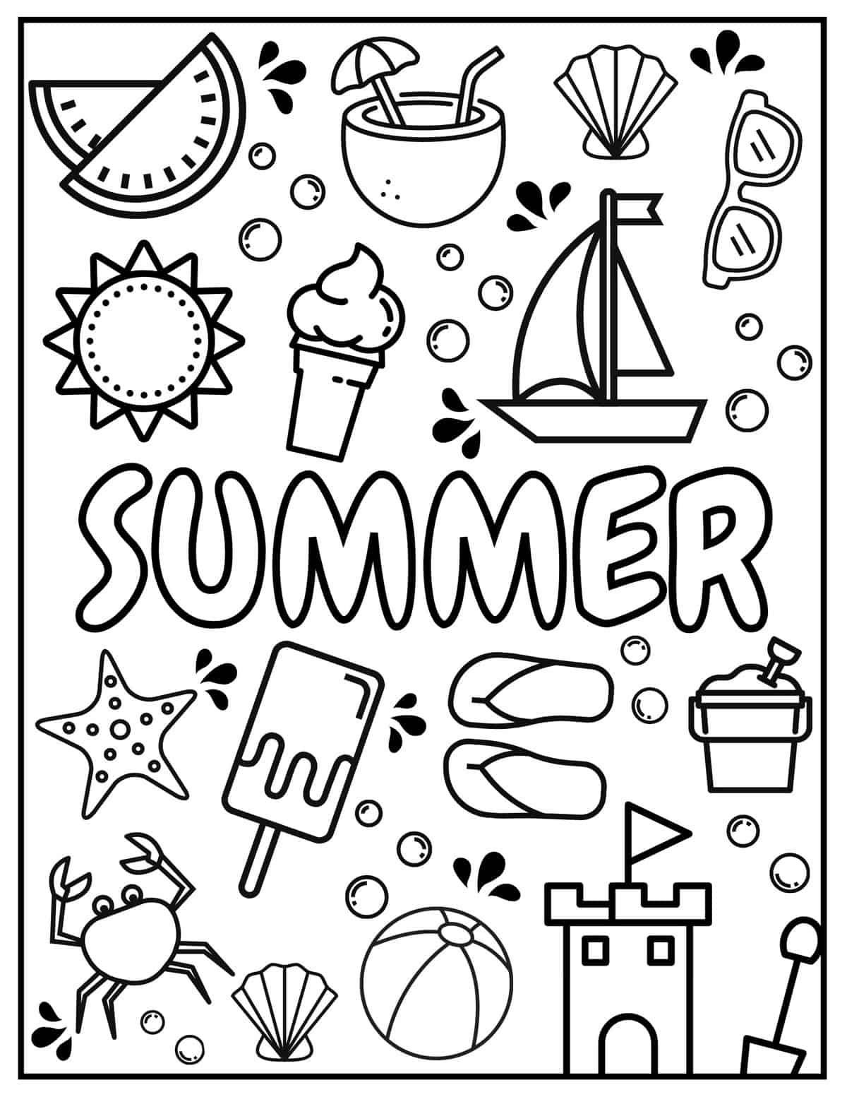 15 Free Summer Coloring Pages For Kids Prudent Penny Pincher