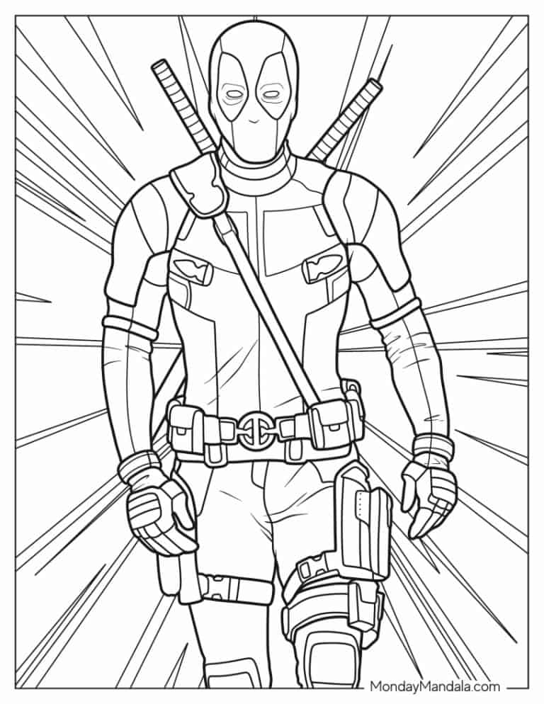 20 Deadpool Coloring Pages Free PDF Printables 