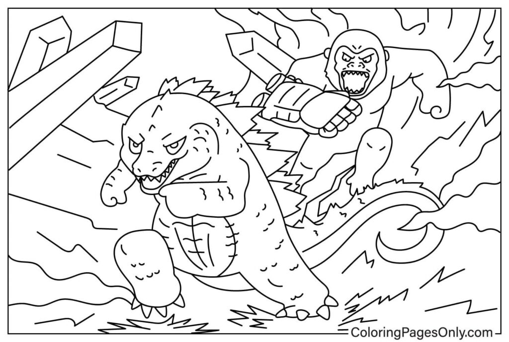 20 Free Printable Godzilla X Kong The New Empire Coloring Pages Artofit