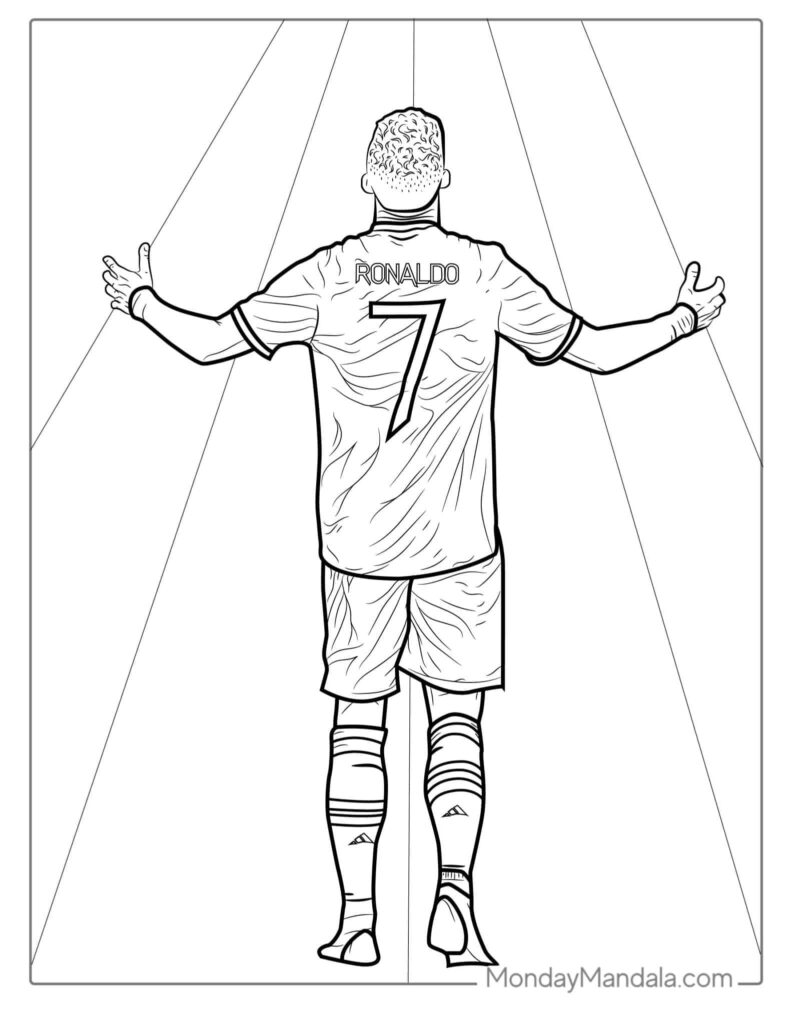 20 Ronaldo Coloring Pages Free PDF Printables 