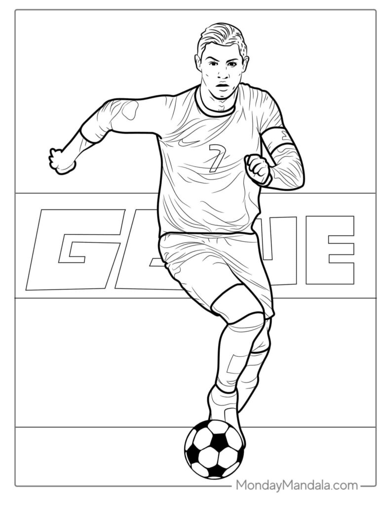 20 Ronaldo Coloring Pages Free PDF Printables 