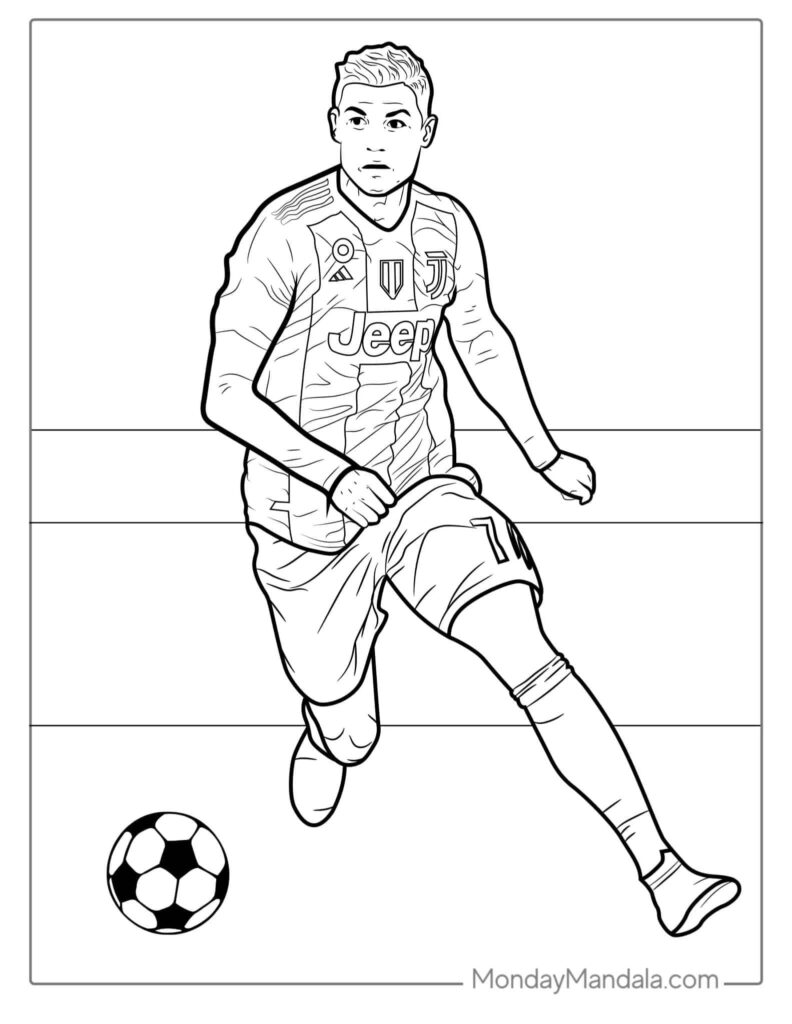 20 Ronaldo Coloring Pages Free PDF Printables
