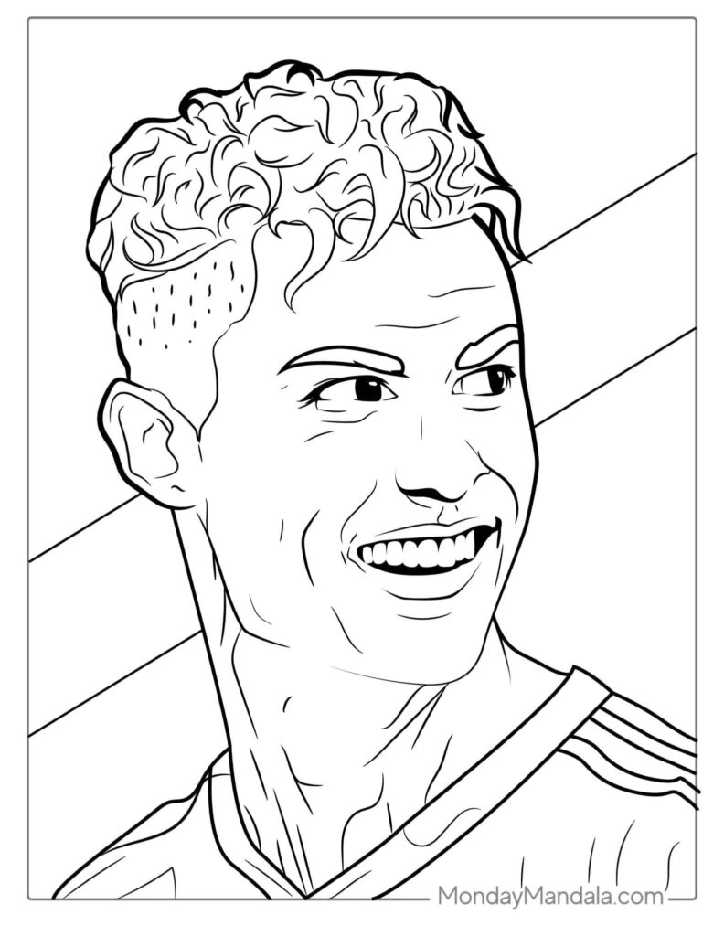 20 Ronaldo Coloring Pages Free PDF Printables