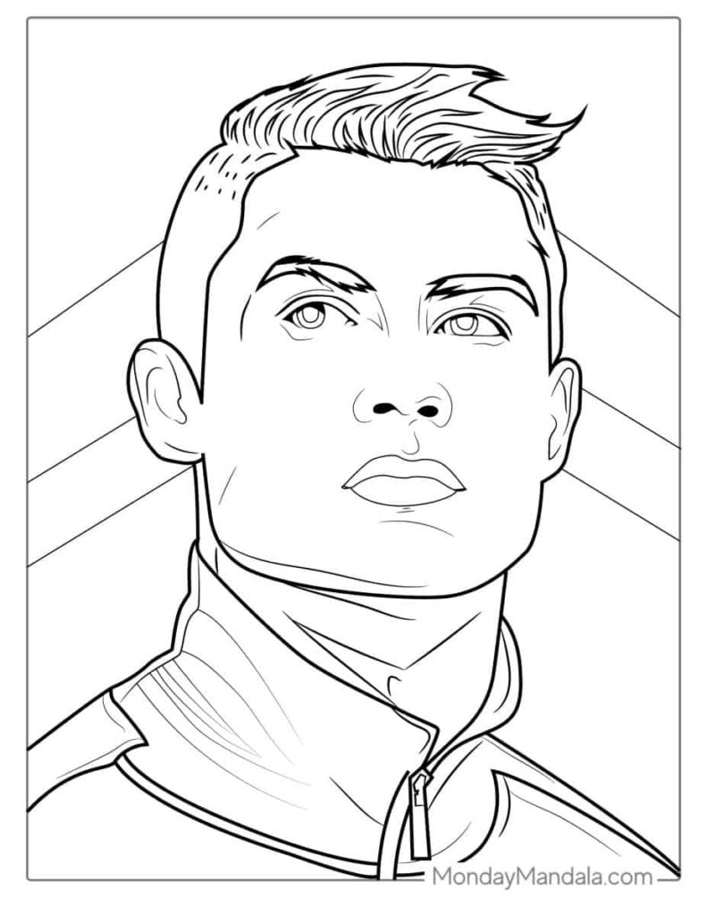 20 Ronaldo Coloring Pages Free PDF Printables