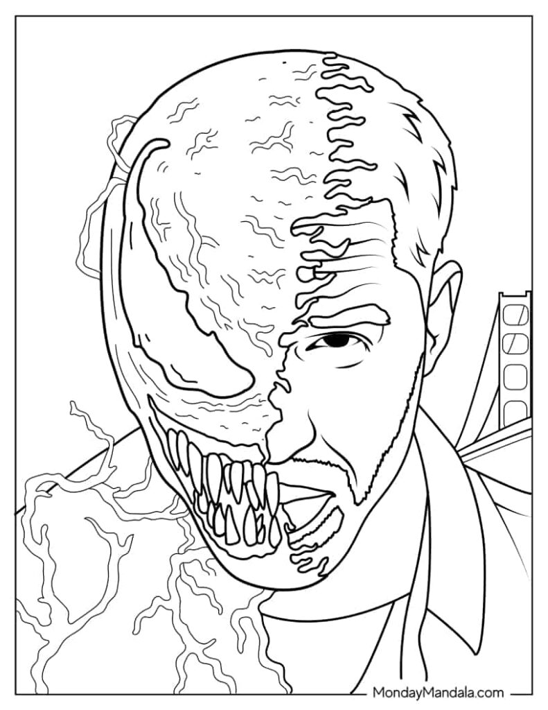 20 Venom Coloring Pages Free PDF Printables