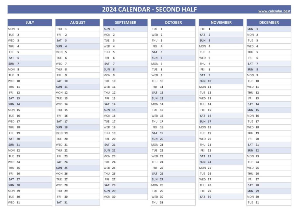 2024 Calendar Printable Half Pages Calendar 2024 Bank Holidays