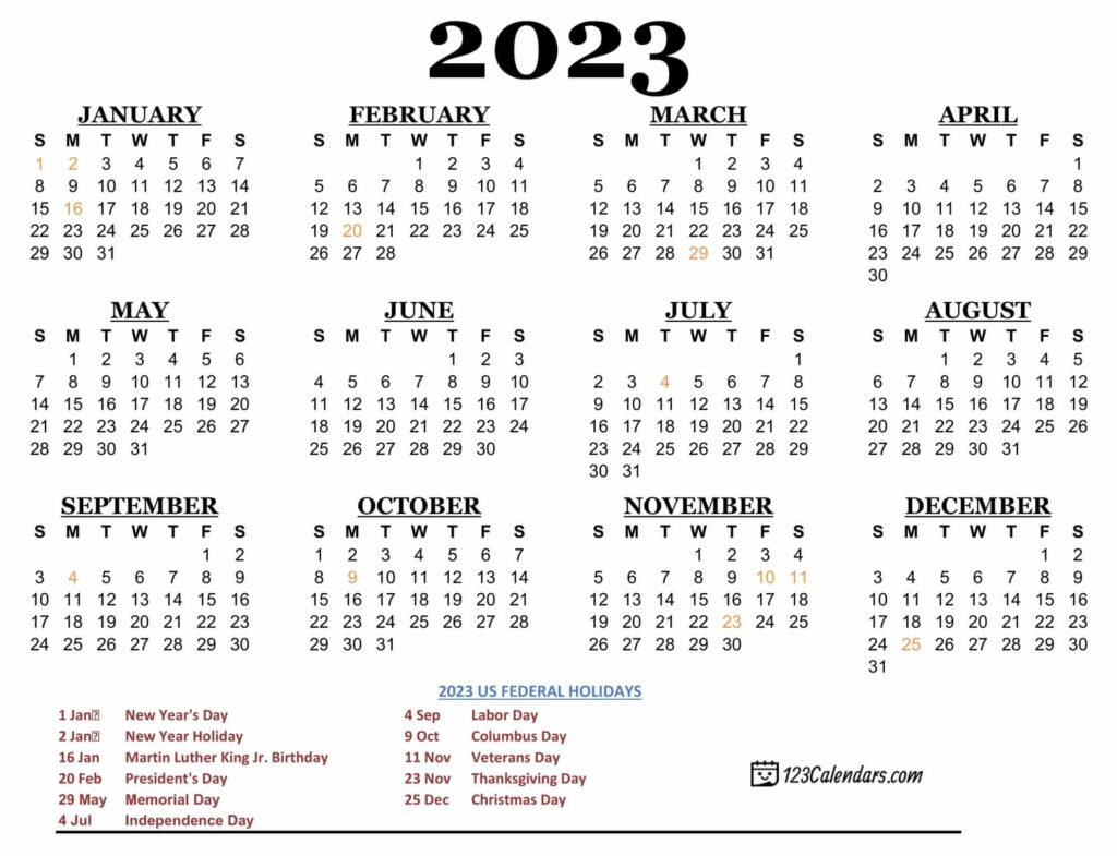 2024 Calendar Year Printable