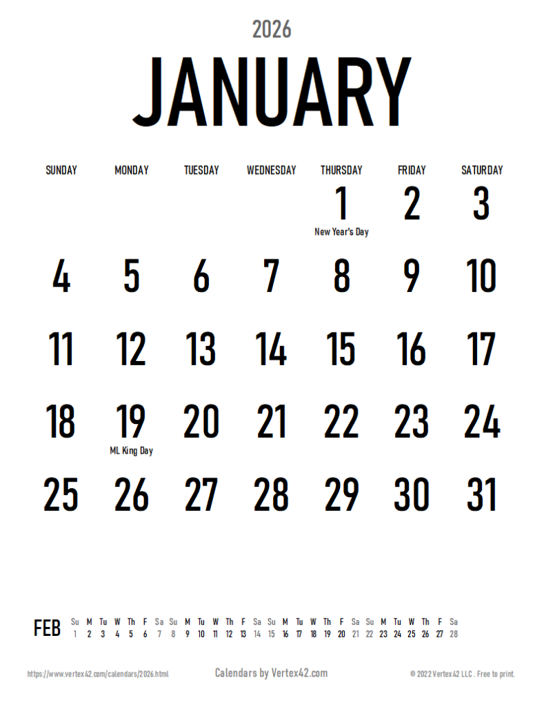 2026 Calendar Templates And Images
