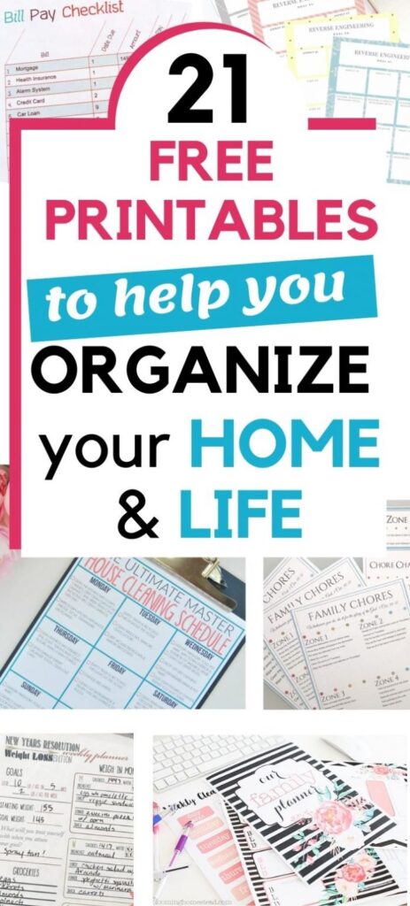 21 Printables To Help You Organize Your Life Home