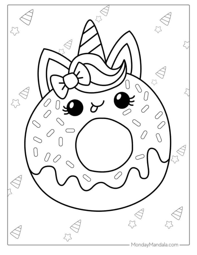 22 Donut Coloring Pages Free PDF Printables 