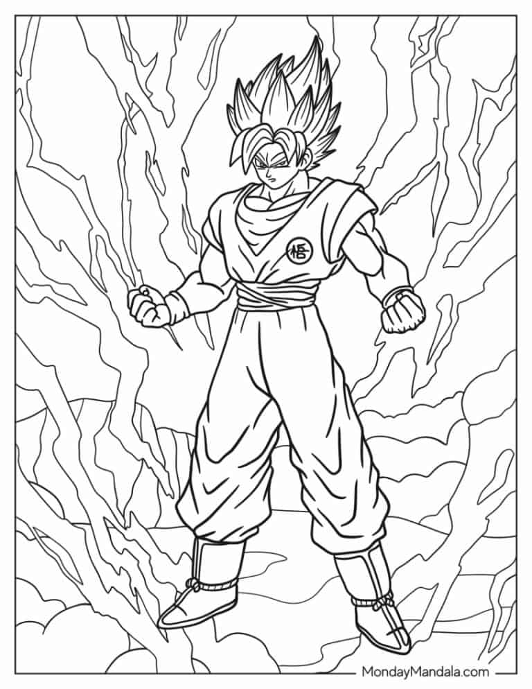 22 Goku Coloring Pages Free PDF Printables 