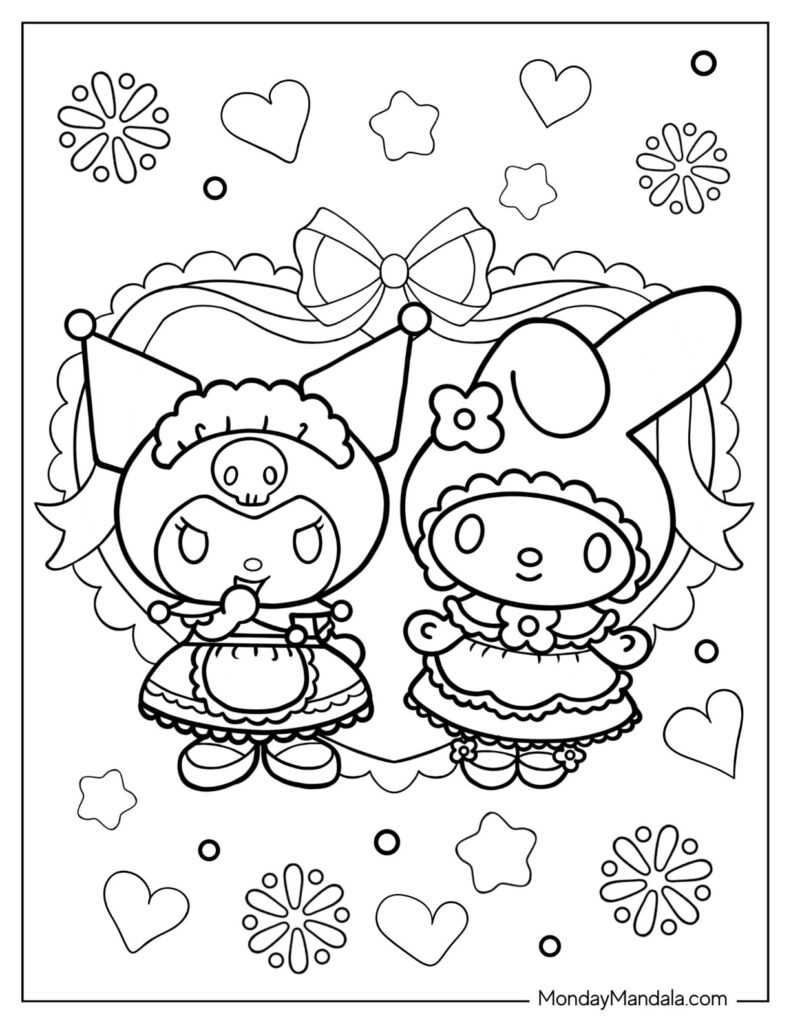 22 Kuromi Coloring Pages Free PDF Printables 