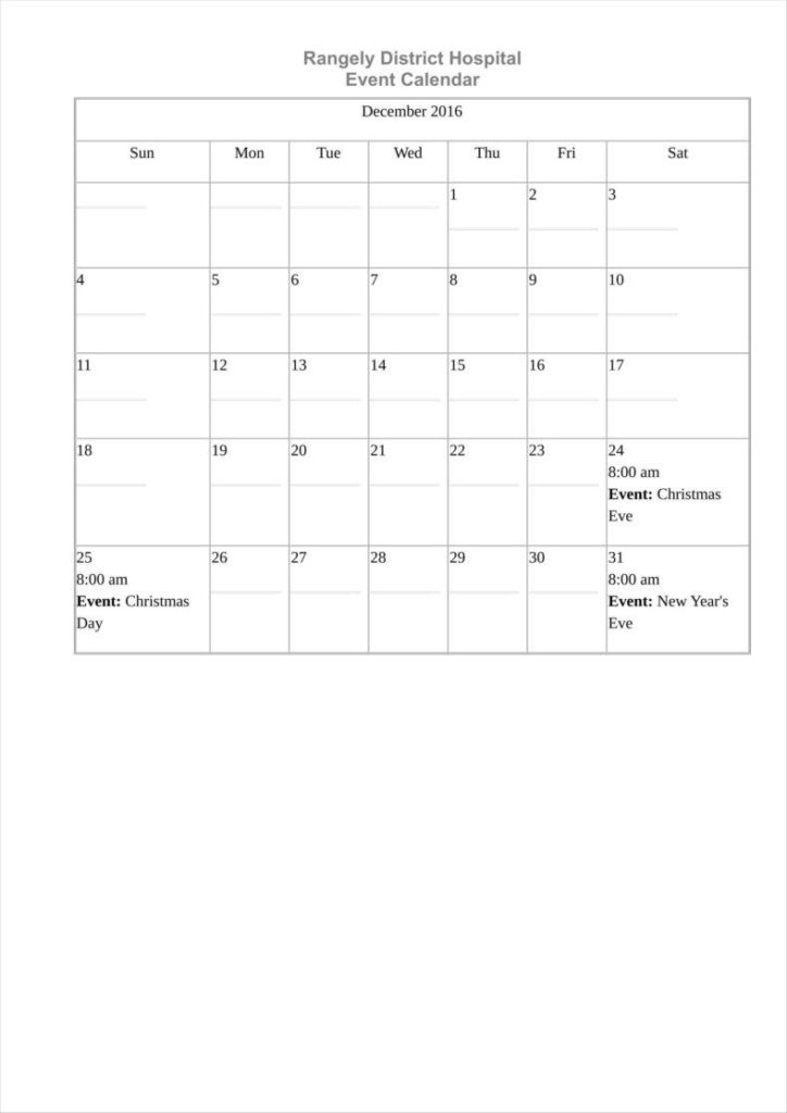 25 Event Calendar Templates Free Samples Examples Formats Download