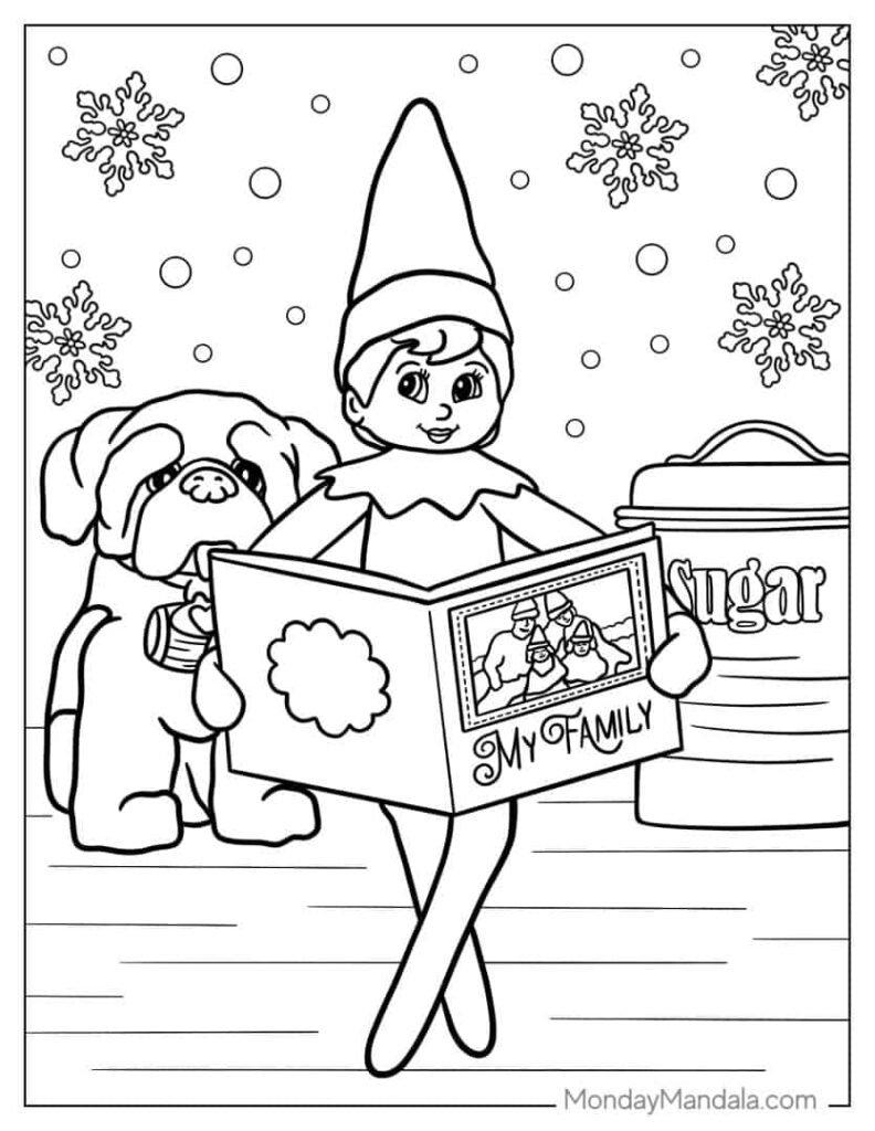 26 Elf On The Shelf Coloring Pages Free PDF Printables