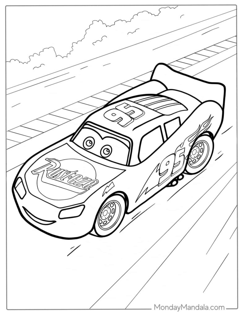 26 Lighting McQueen Coloring Pages Free PDF Printables