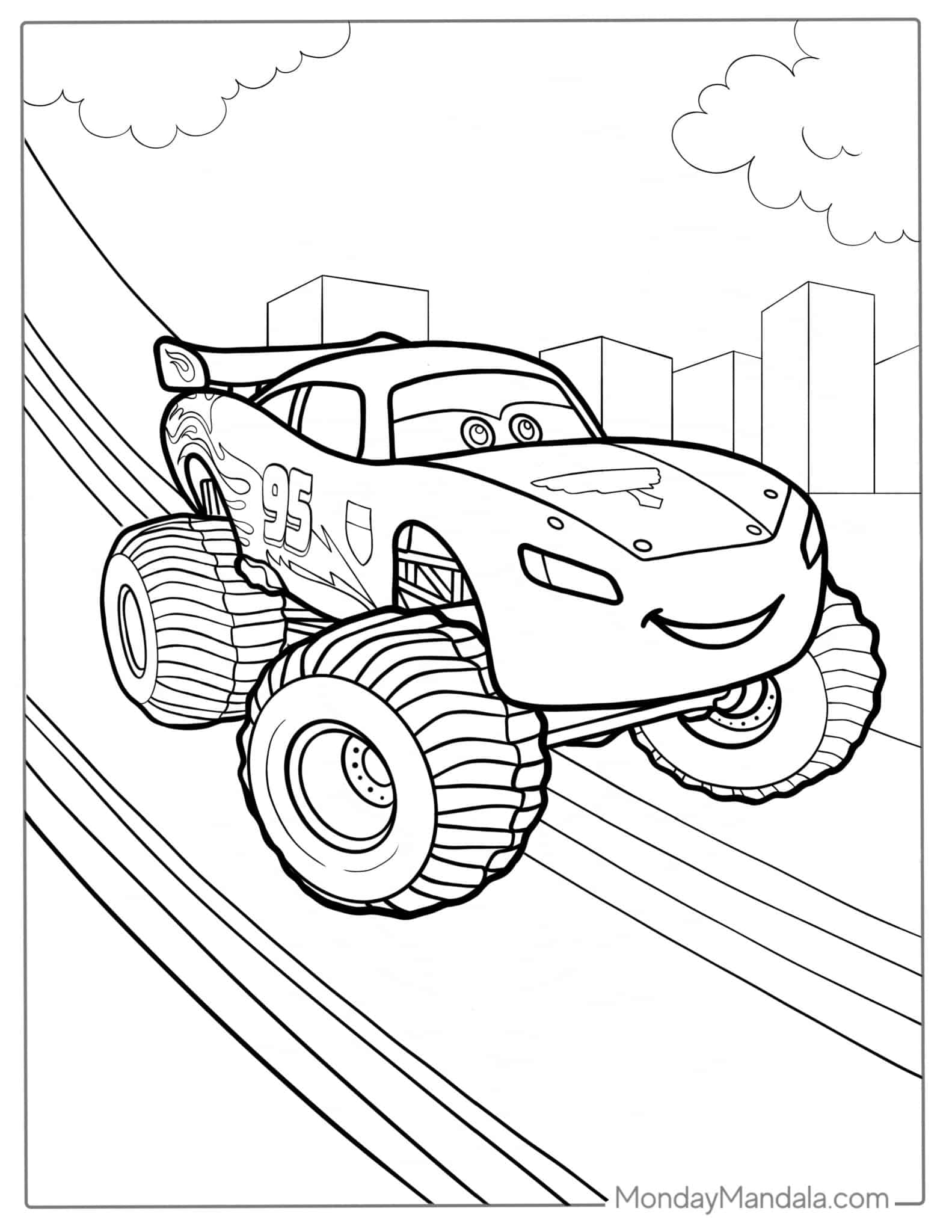 26 Lighting McQueen Coloring Pages Free PDF Printables