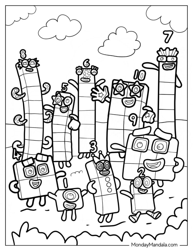 28 Numberblocks Coloring Pages Free PDF Printables