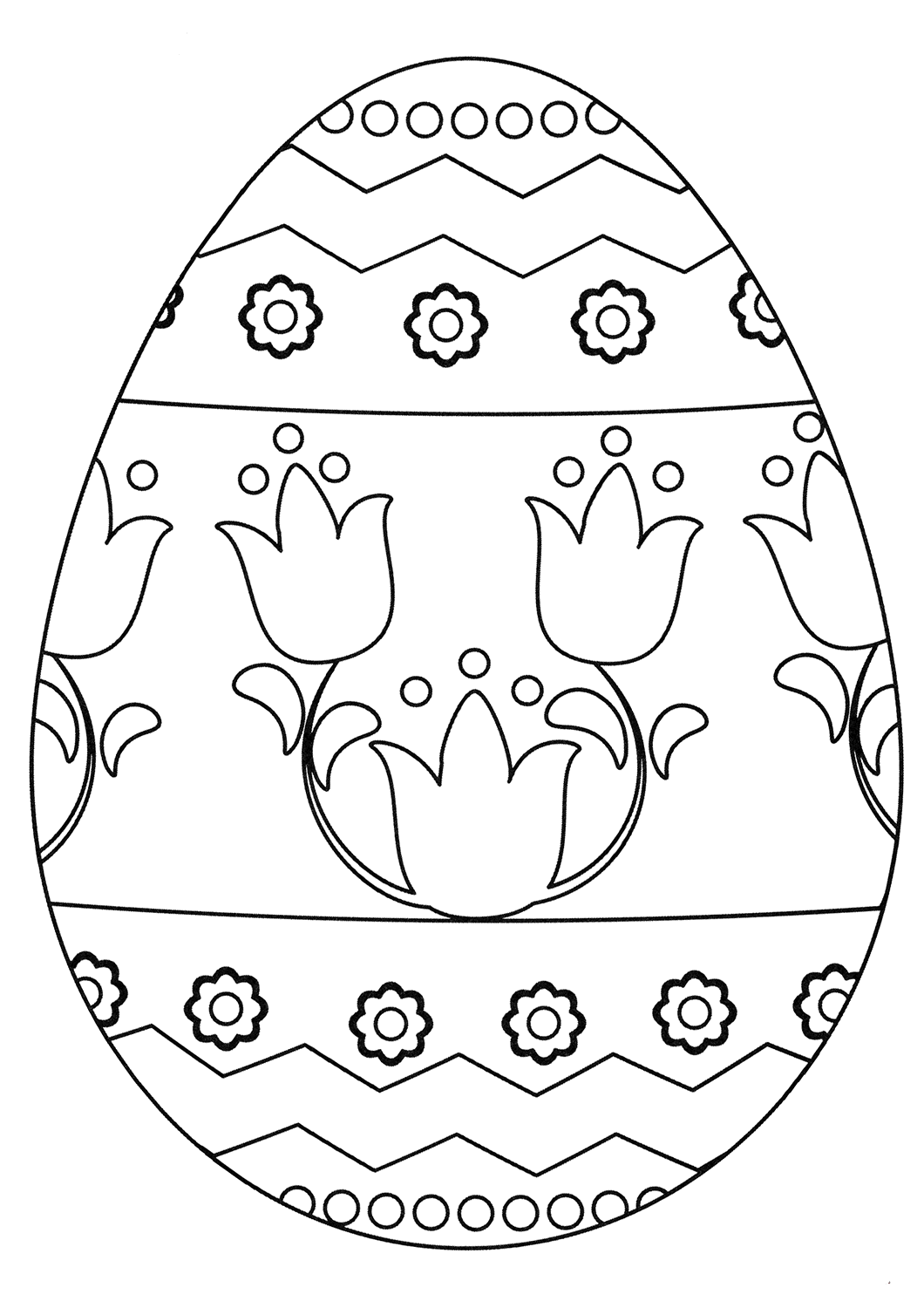 30 Free Easter Egg Coloring Pages Printable