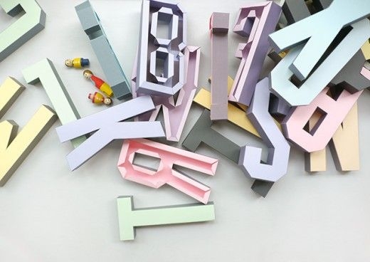 3D Alphabet Templates By Mr Printables 3d Letters Papperspyssel 