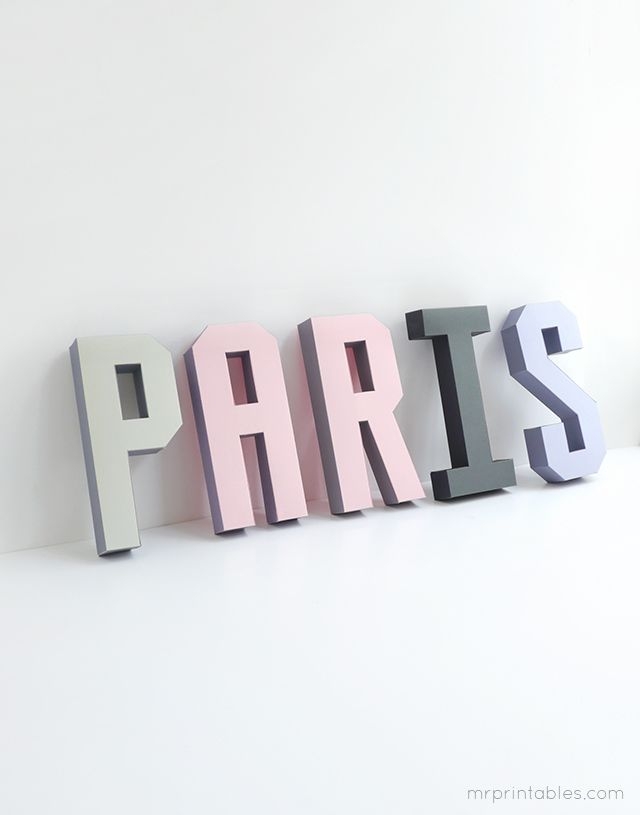 3D Alphabet Templates Mr Printables Alphabet Templates Diy Letters 