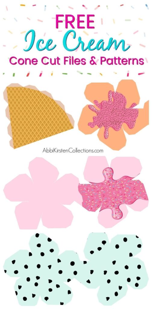 3D Ice Cream Template Paper Favor Abbi Kirsten Collections Ice 