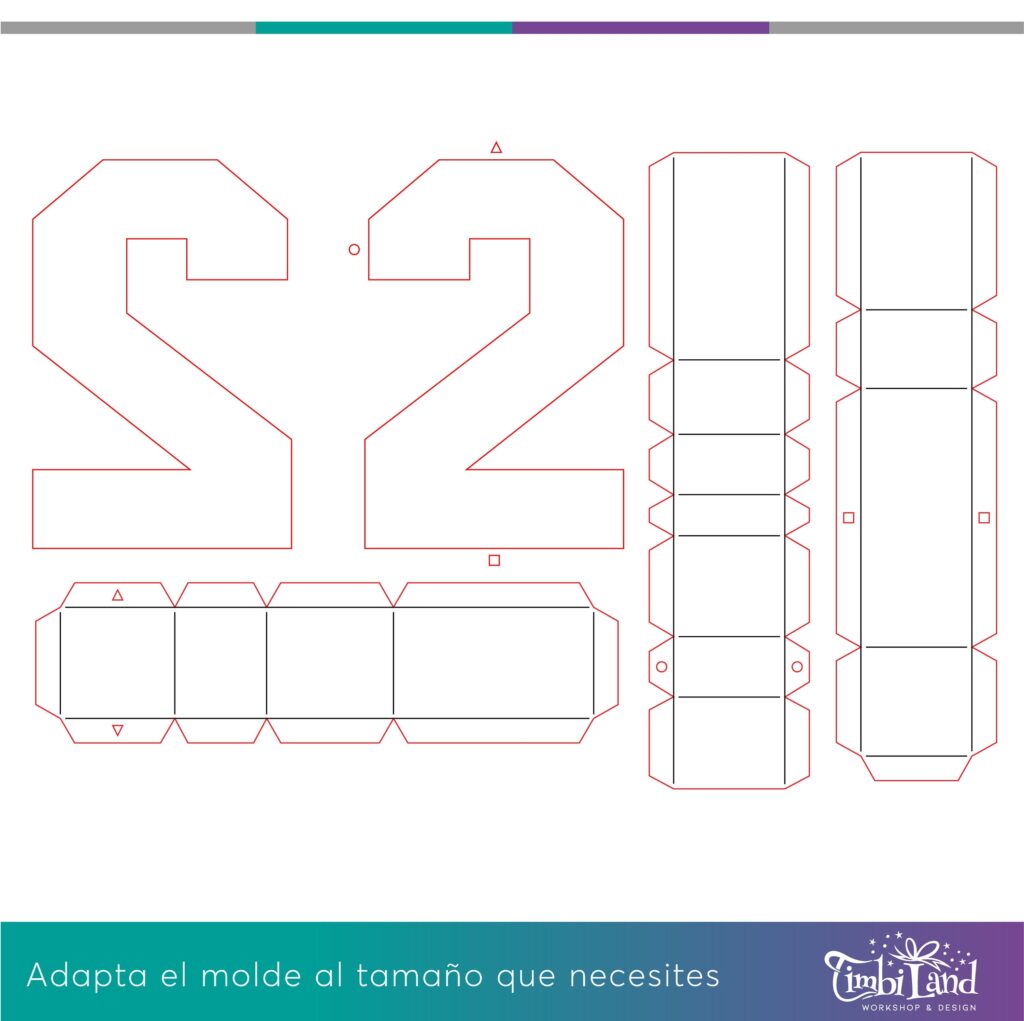 3D Numbers Template