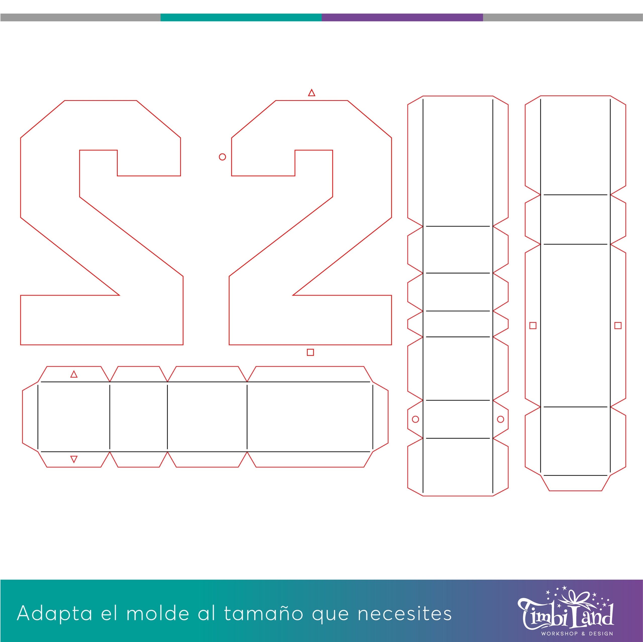 3D Numbers Template