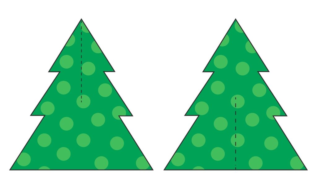 3D Paper Christmas Tree Template