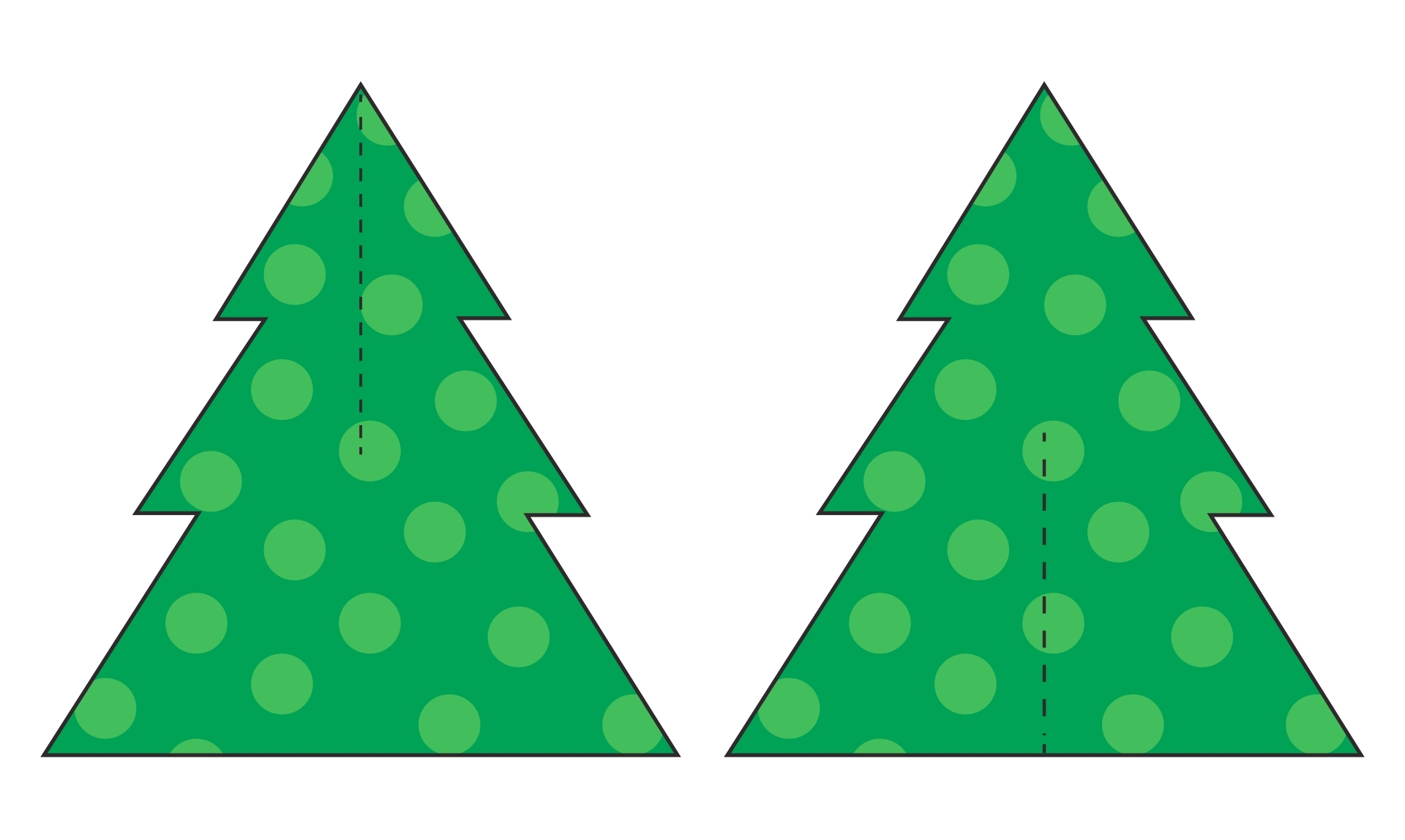 3D Paper Christmas Tree Template