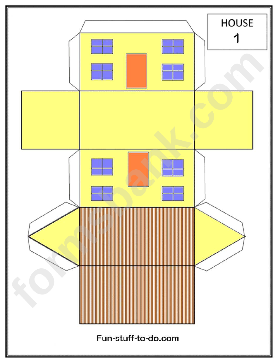 3d Paper House Templates Printable Pdf Download
