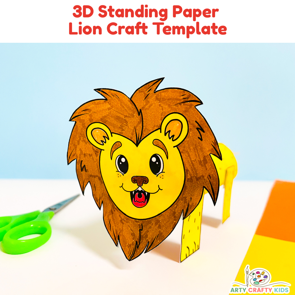 3D Printable Lion Craft Arty Crafty Kids