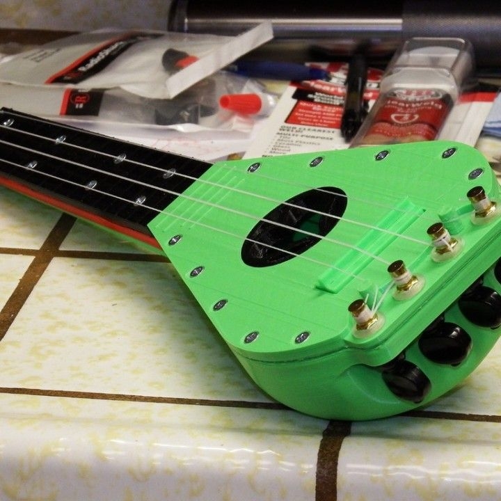 3D Printable Soprano Ukulele By Chuck Hindt Ukulele 3d Printed