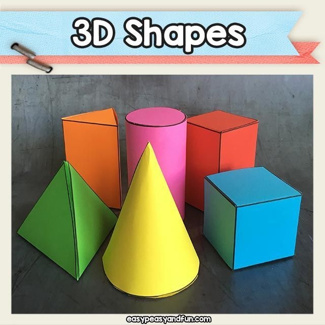 3d Shapes For Kids Printables