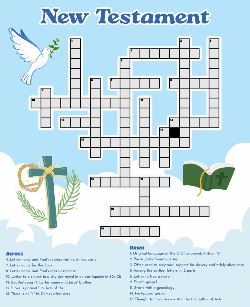 4 Best Free Printable Biblical Crossword Puzzles PDF For Free At Printablee