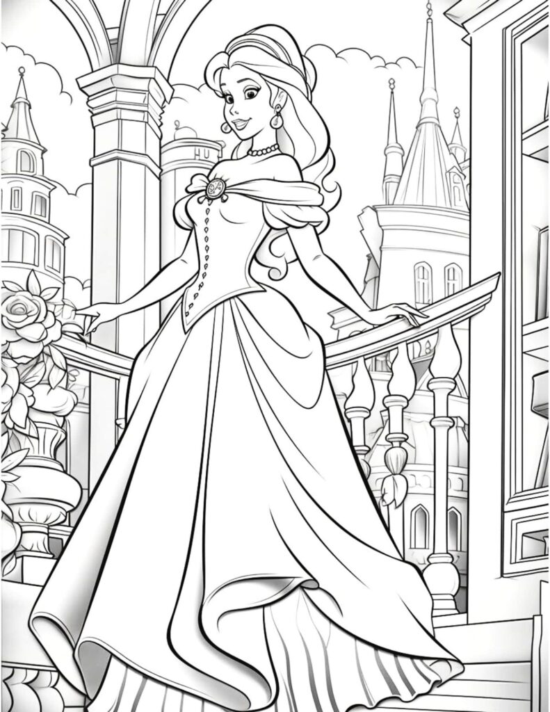 40 Gorgeous Princess Coloring Pages For Kids And Adults