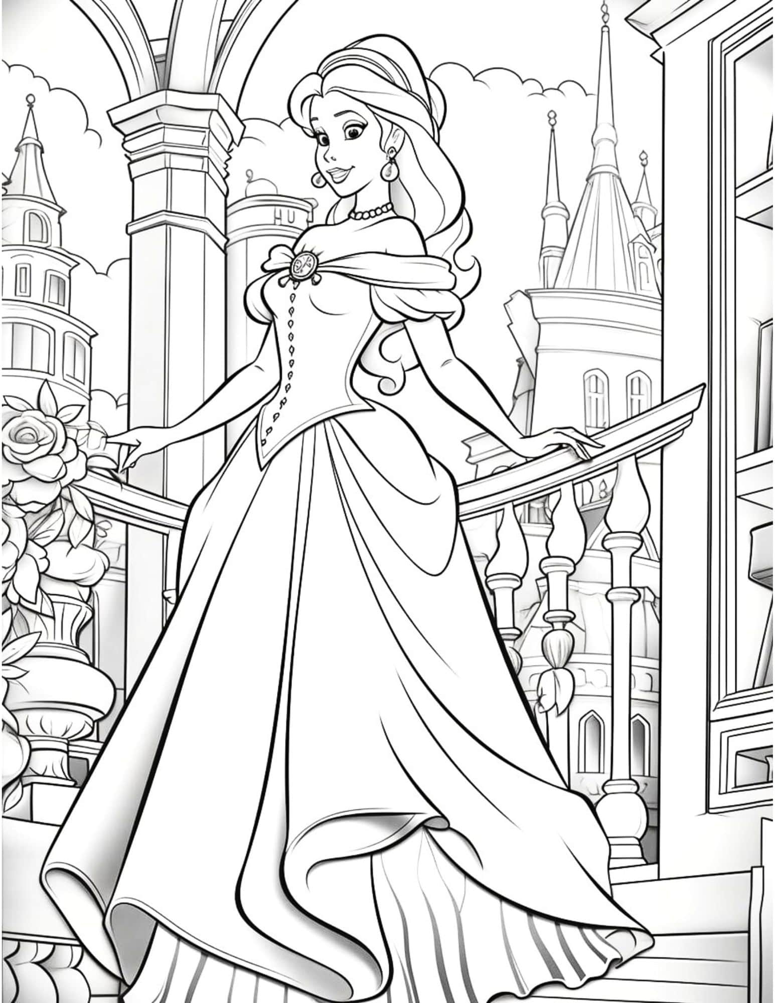 40 Gorgeous Princess Coloring Pages For Kids And Adults
