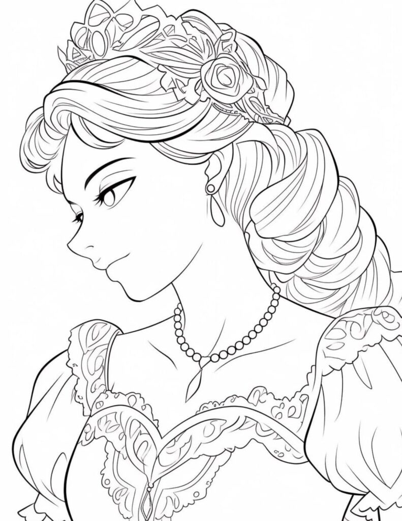 40 Gorgeous Princess Coloring Pages For Kids And Adults