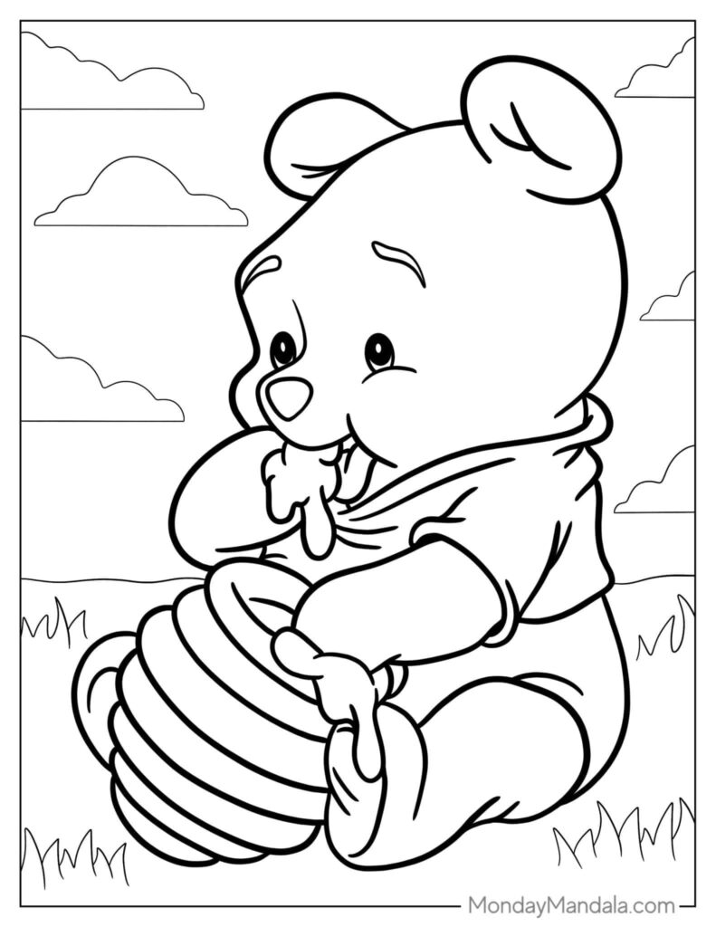 40 Winnie The Pooh Coloring Pages Free PDF Printables