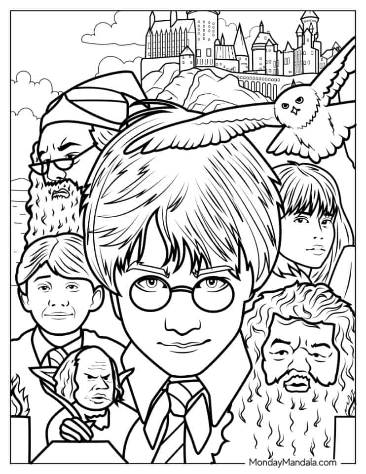 44 Harry Potter Coloring Pages Free PDF Printables