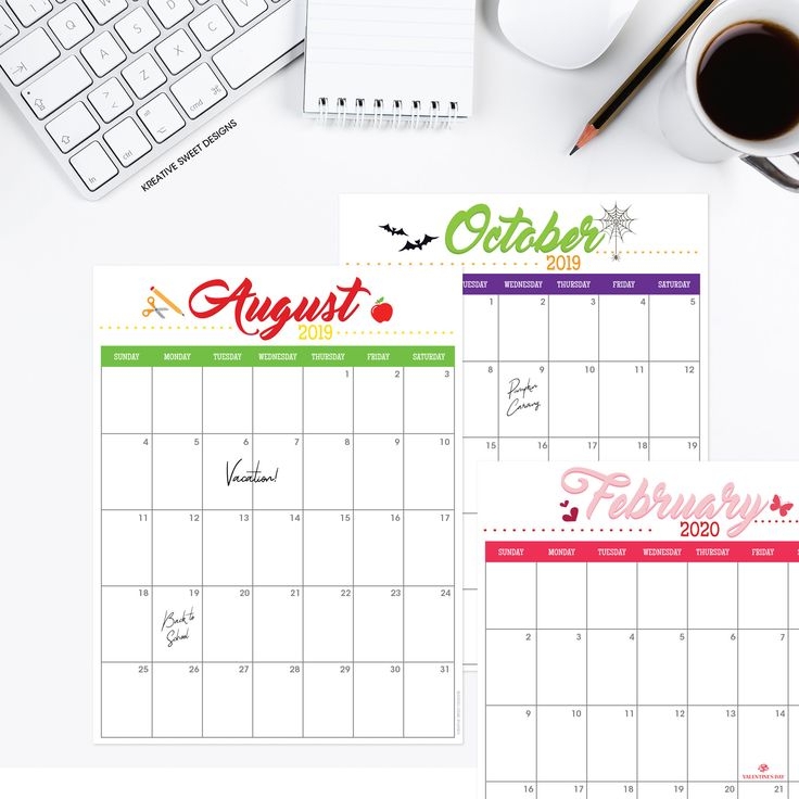 5 X 8 Printable Calendars Month A Page