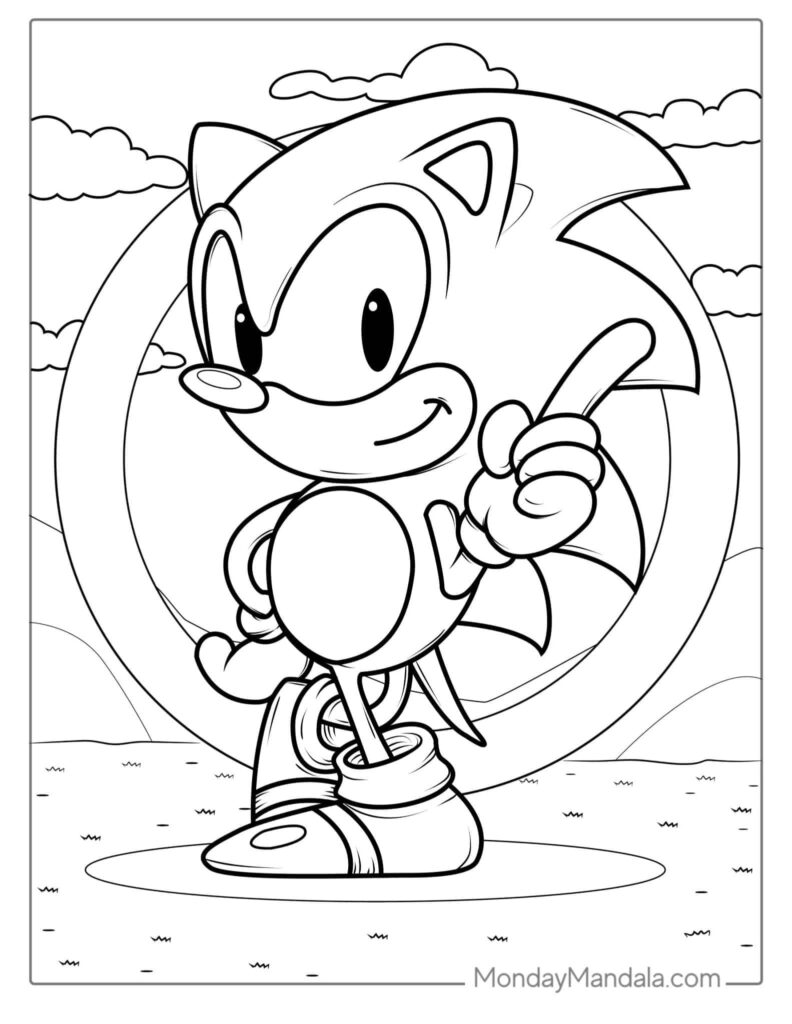 72 Sonic Coloring Pages Free PDF Printables