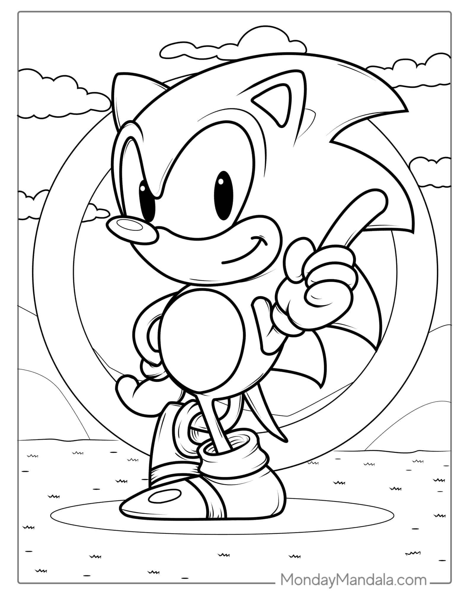 72 Sonic Coloring Pages Free PDF Printables