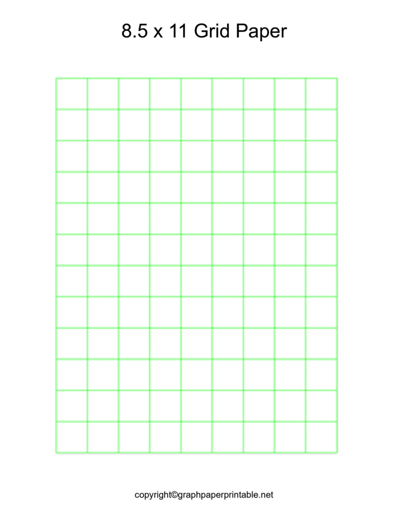 8 5 X 11 Graph Paper Printable Template In PDF