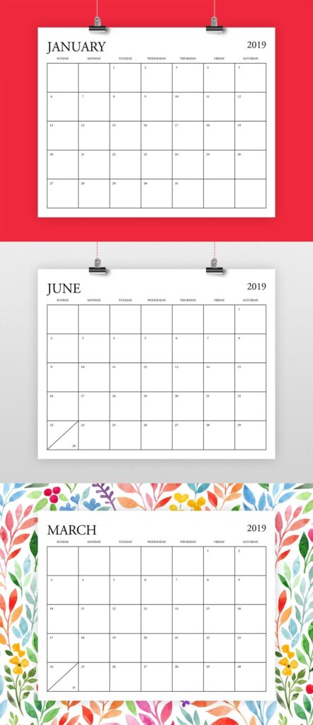 8 5 X 11 Printable Calendars Calendar Printables Free Blank